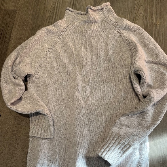 LL Bean Cotton Ragg Sweater, Funnelneck Pullover - Picture 3 of 4